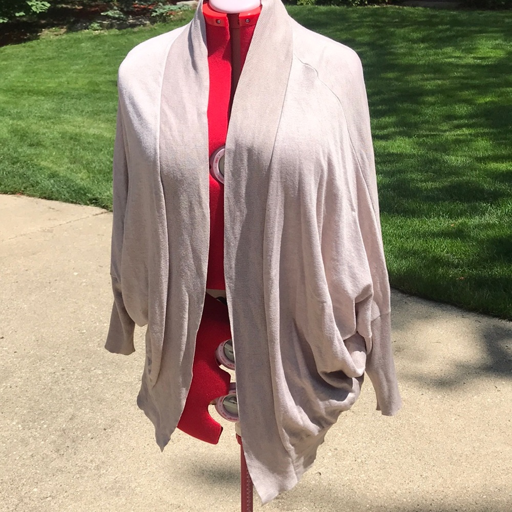 Cream knit bat winged cardigan